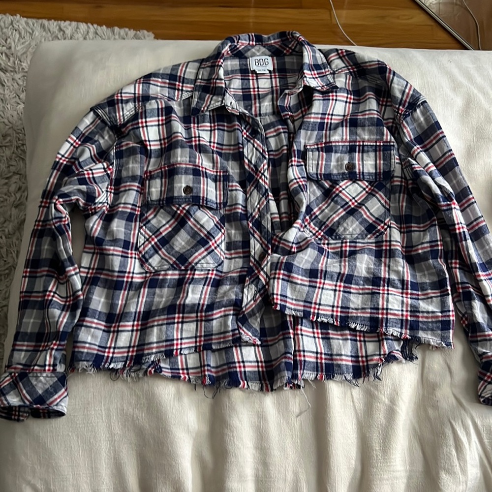 Cropped oversized urban outfitters flannel